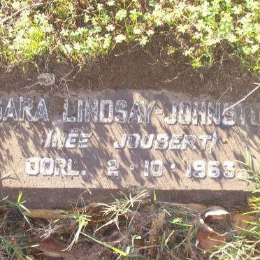 JOHNSTON Sara, LINDSAY nee JOUBERT -1963