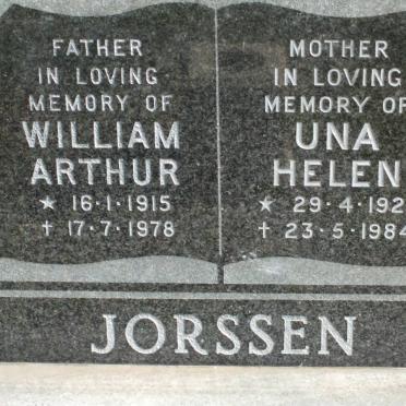 JORSSEN William Arthur 1915-1978 &amp; Una Helen 1921-1984