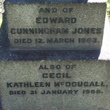 JONES Edward Cunningham -1963 :: McDOUGALL Cecil Kathleen -1966