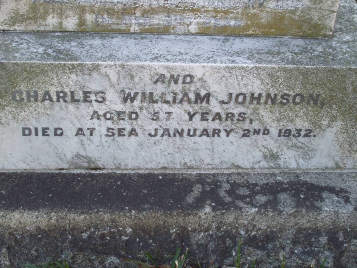 JOHNSON Charles William -1932