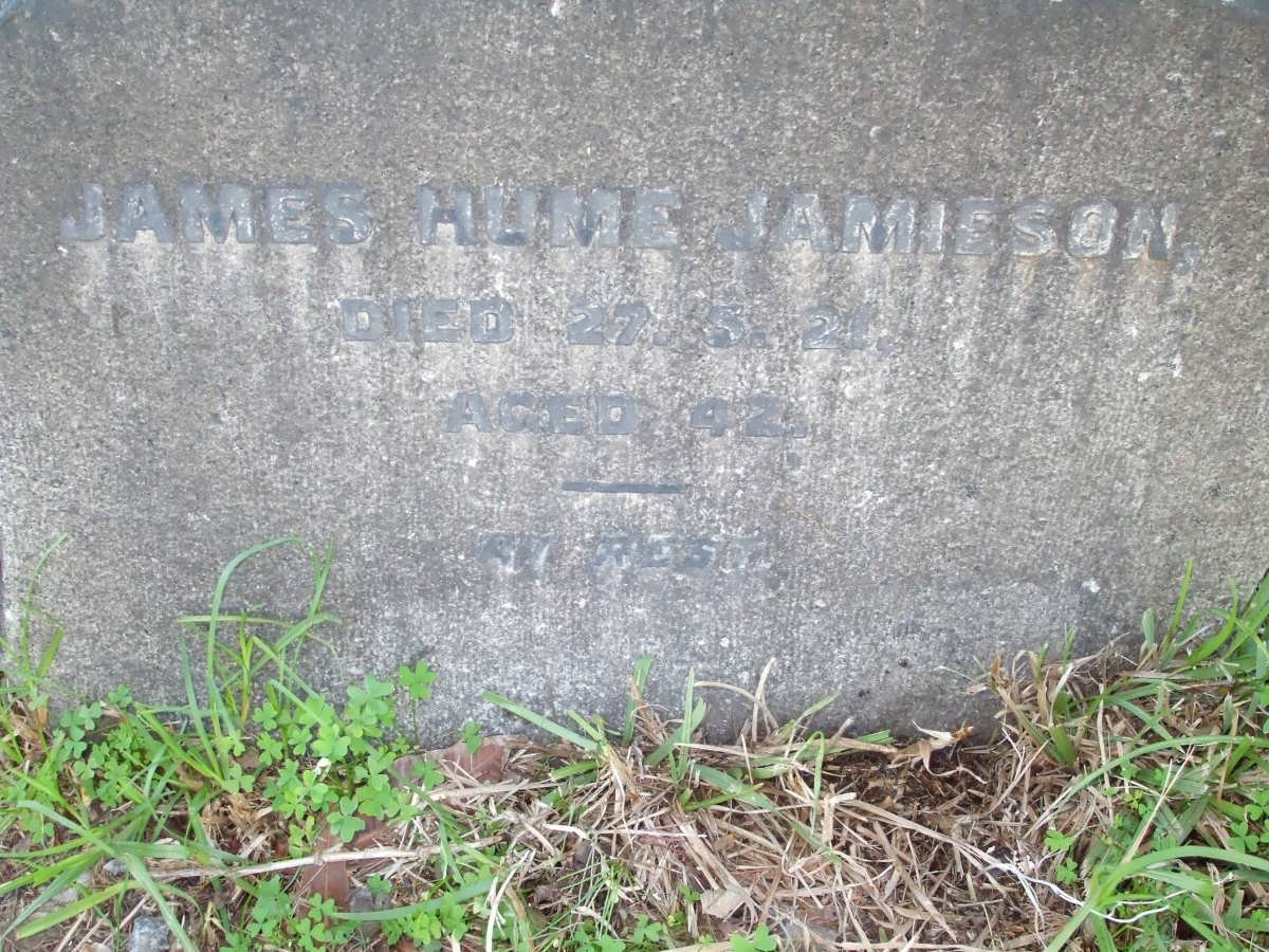 JAMIESON James Hume -1921