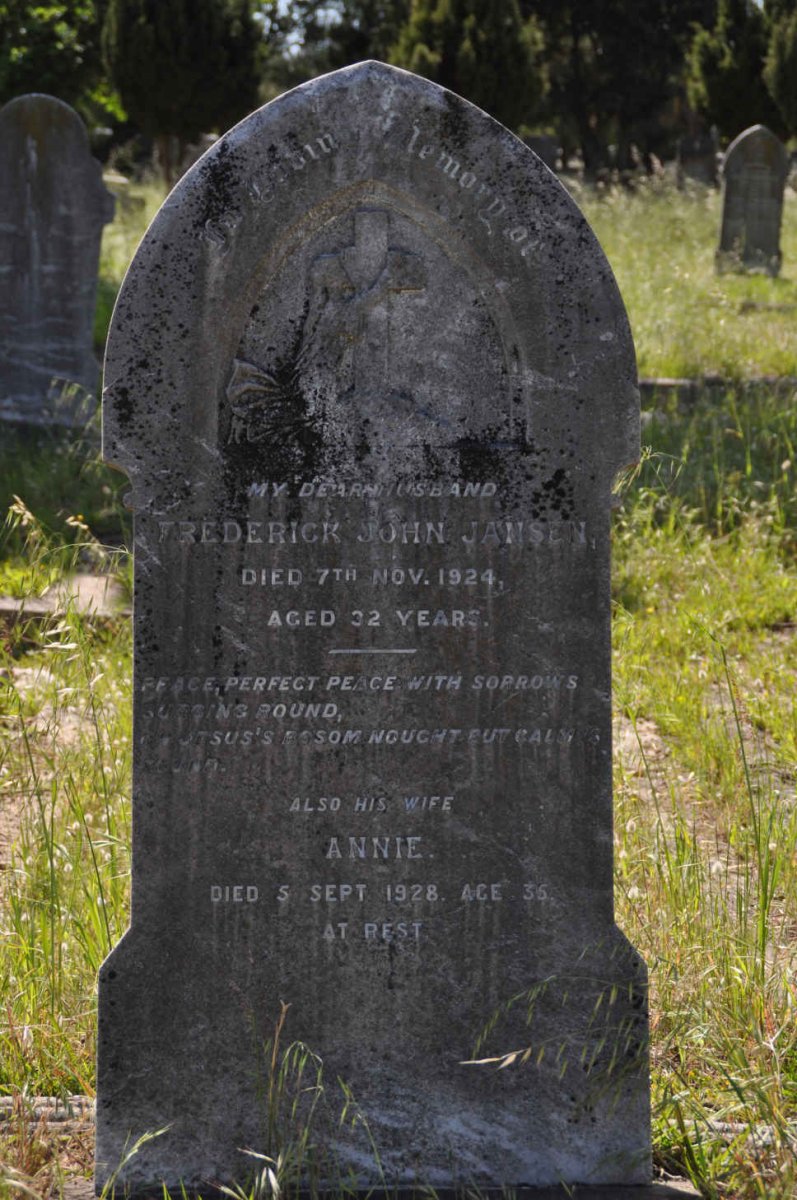 JANSEN Frederick John -1924 &amp; Annie -1928