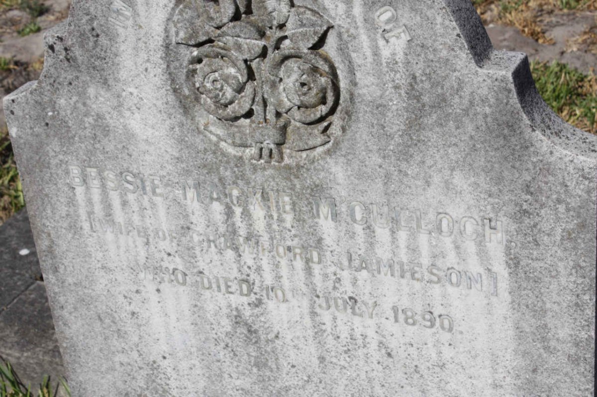 JAMIESON Bessie Mackie nee Mc CULLOCH -1890