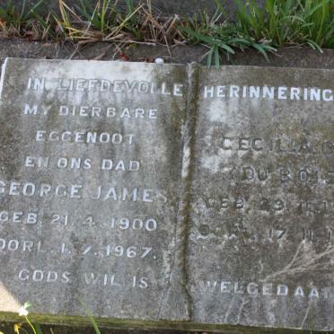 JAMES George 1900-1967 &amp; Cecilia C.S. DU BOIS 1904-1984