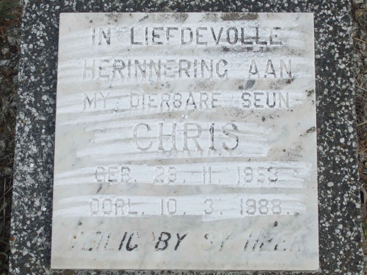 JAARSVELD Chris, van 1953-1988