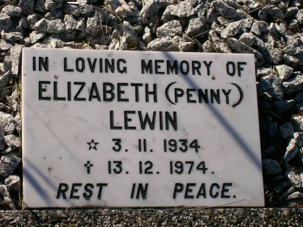 LEWIN Elizabeth 1934-1974