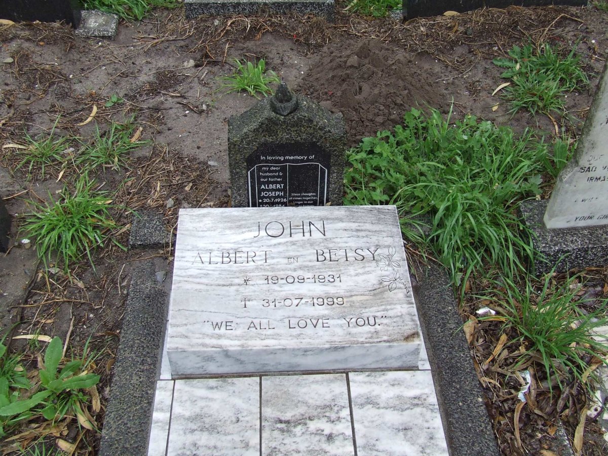 JOHN Albert Joseph 1926-1986 &amp; Betsy 1931-1999