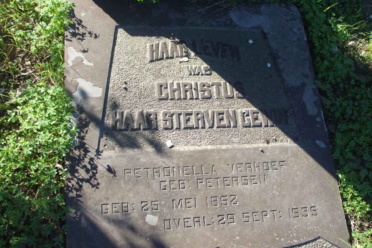 VERHOEF Petronella nee PIETERSE 1952-1935