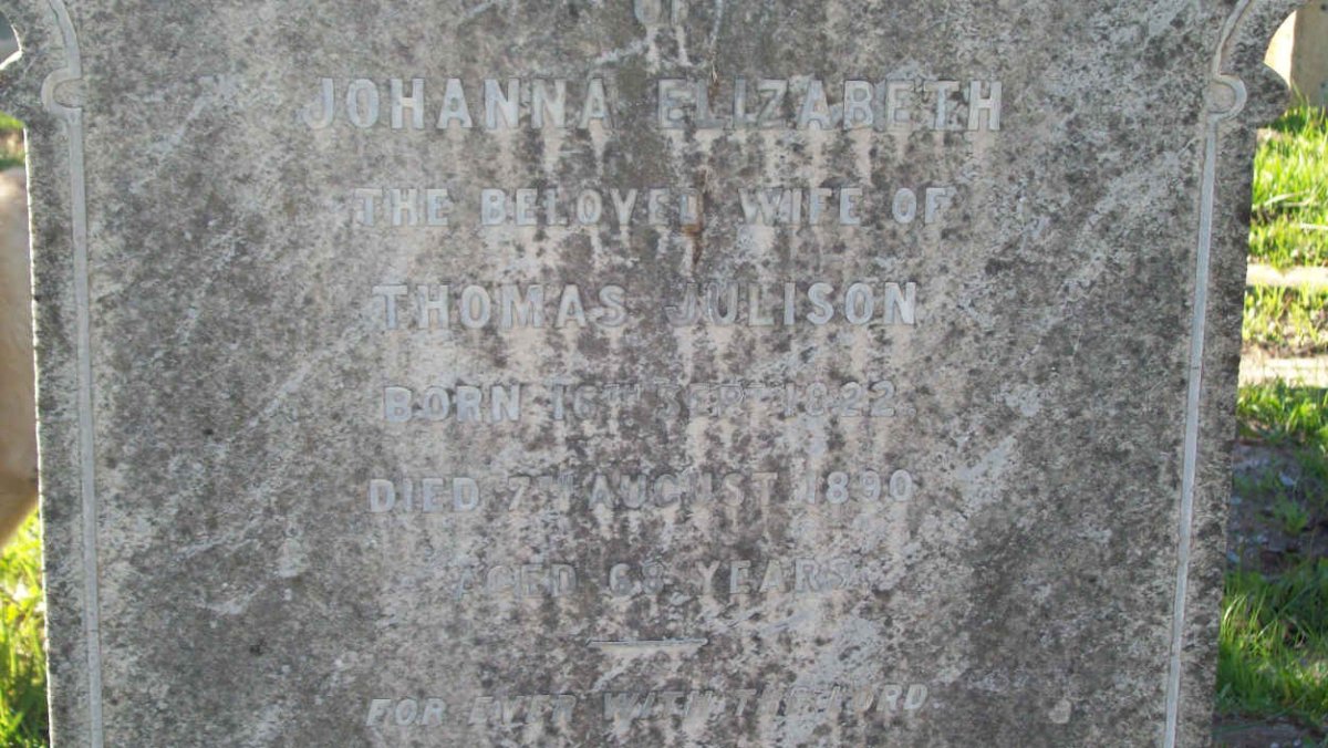 JULISON Johanna Elizabeth 1822-1890