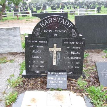 KARSTADT Brian Frederick 1926-1984 &amp; Alice Mary 1927-1984 :: KARSTADT Ronald Arthur 1955-1999