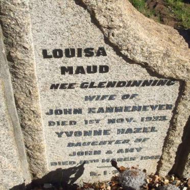 KANNEMEYER Louisa Maud nee GLENDINNING -1933 :: KANNEMEYER Yvonne Hazel -1947
