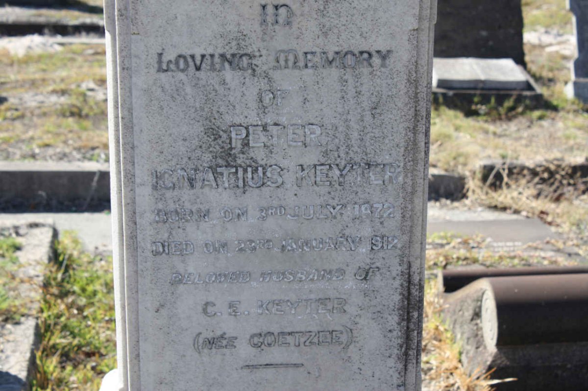 KEYTER Peter Ignatius 1872-1912