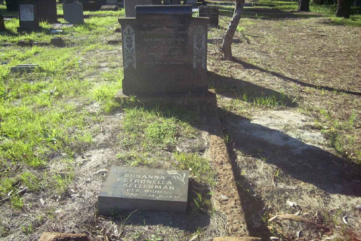 KELLERMAN Benjamin Petrus 1874-1946 &amp; Susanna Petronella WIUM 1888-1951
