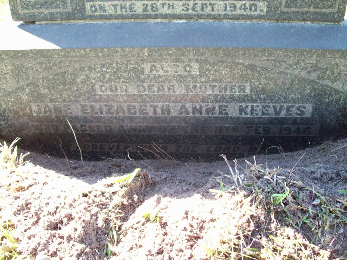 KEEVES Jane Elizabeth Anne -1946