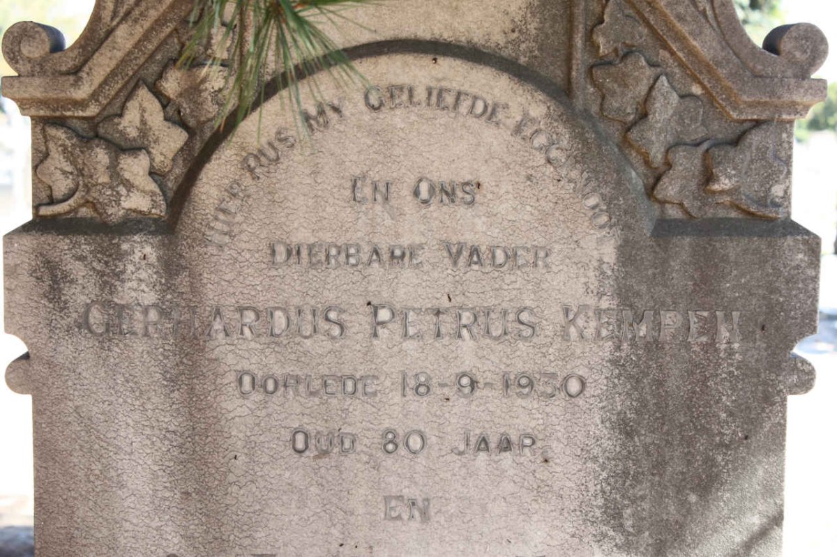 KEMPEN Gerhardus Petrus -1930