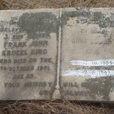 KING Frank John Krugel -1961 &amp; Anna Louisa 1903-1987