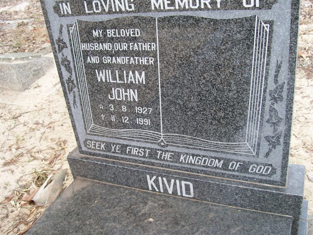 KIVID William John 1927-1991