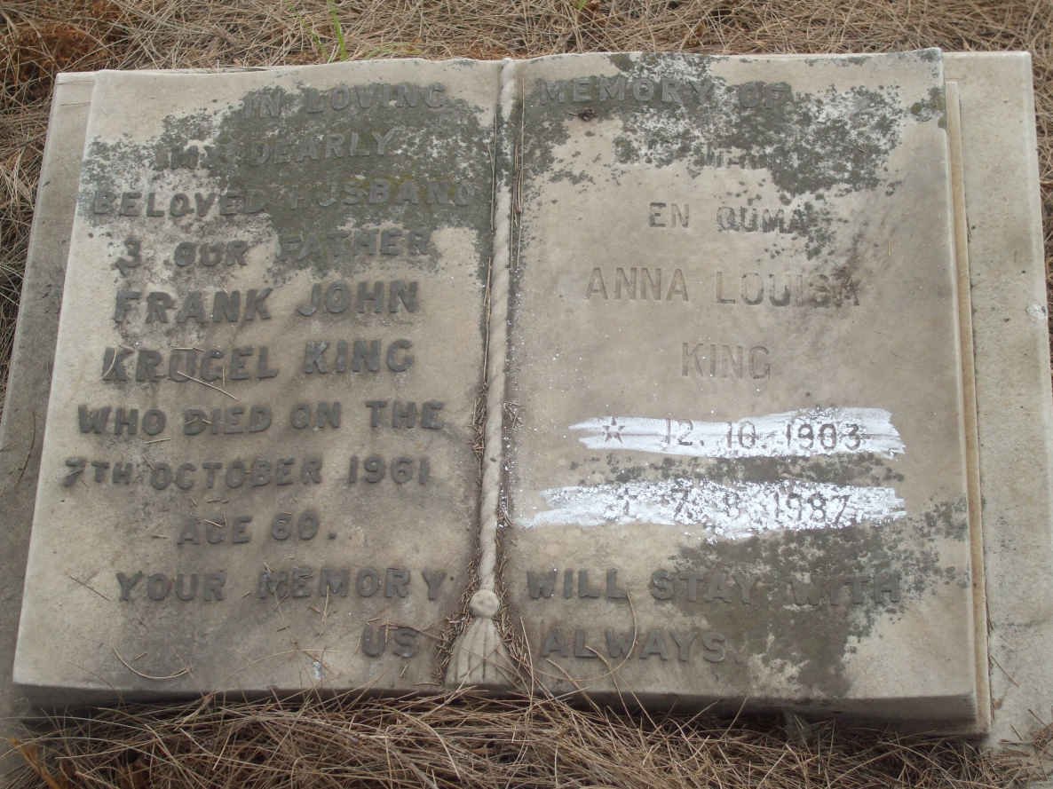 KING Frank John Krugel -1961 &amp; Anna Louisa 1903-1987