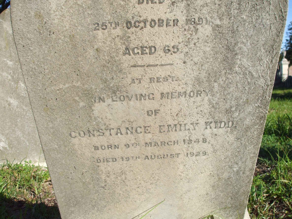 KIDD Constance Emily 1848-1929