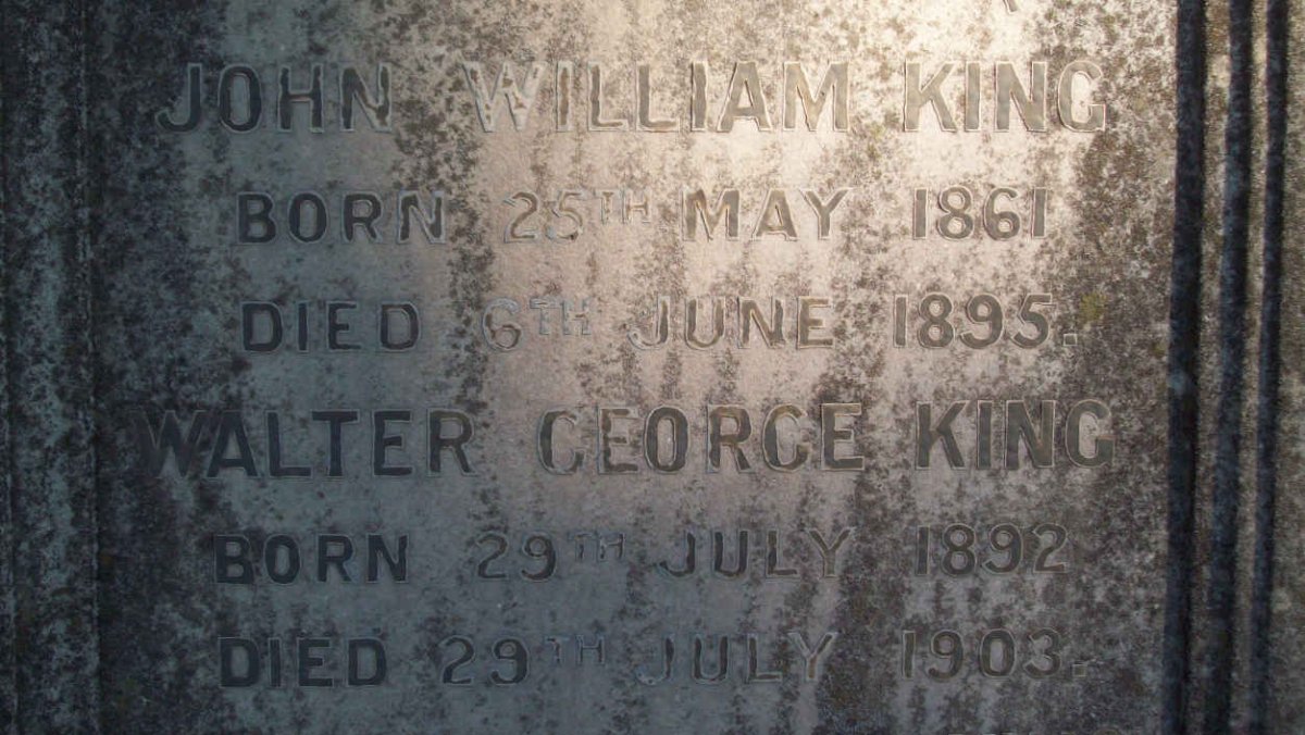 KING John William 1861-1895 :: KING Walter George 1892-1903
