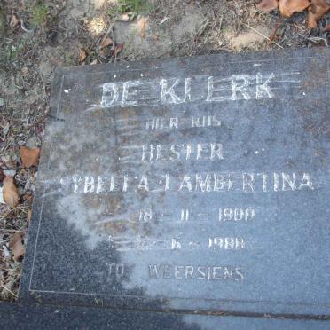 KLERK Hester Sybella Ambertina, de 1900-1988