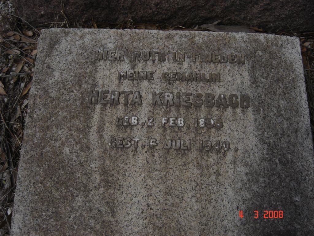 KRIESBACH Herta 1898-1940