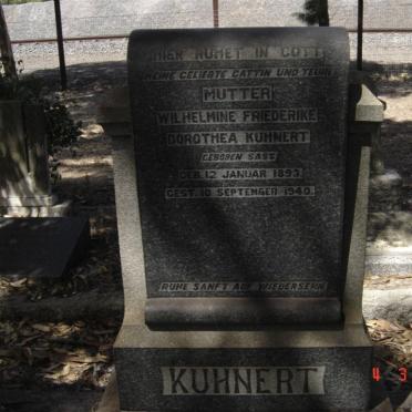 KUHNERT Wilhelmine Friederike Dorothea nee SASS 1893-1940