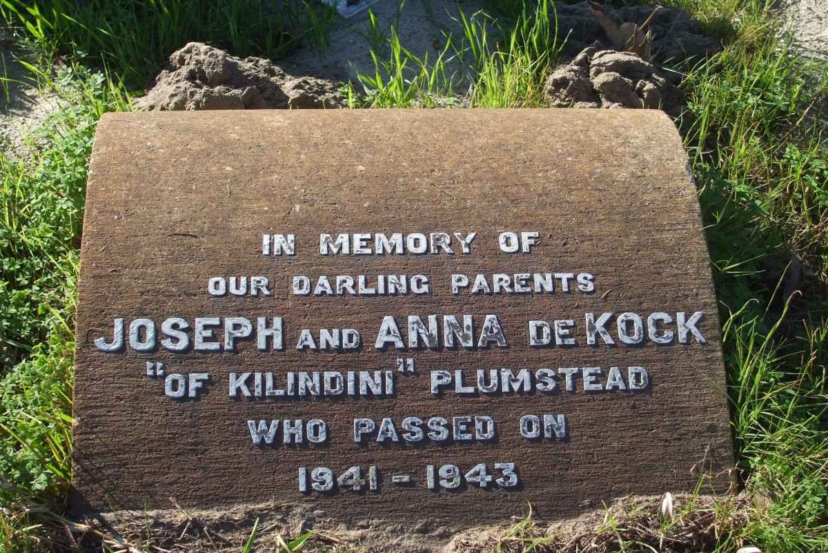 KOCK Joseph, de  -1941 &amp; Anna -1943