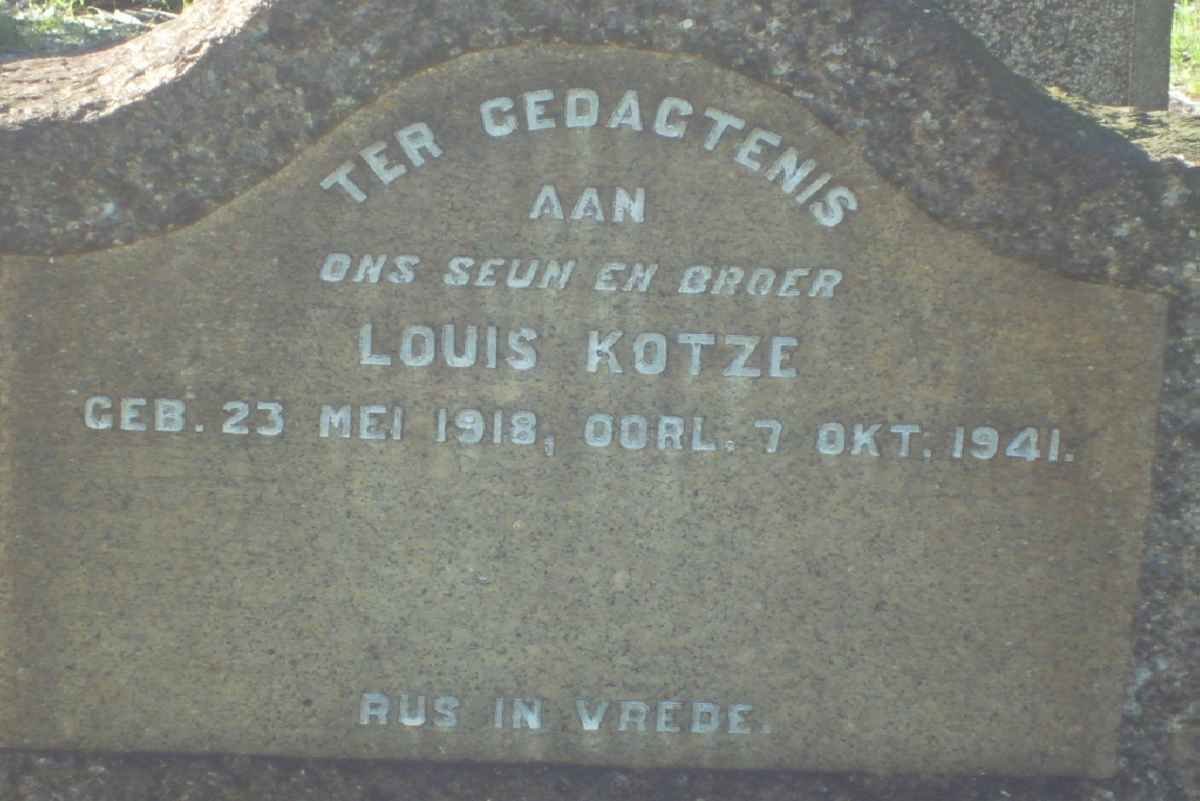 KOTZE Louis 1918-1941