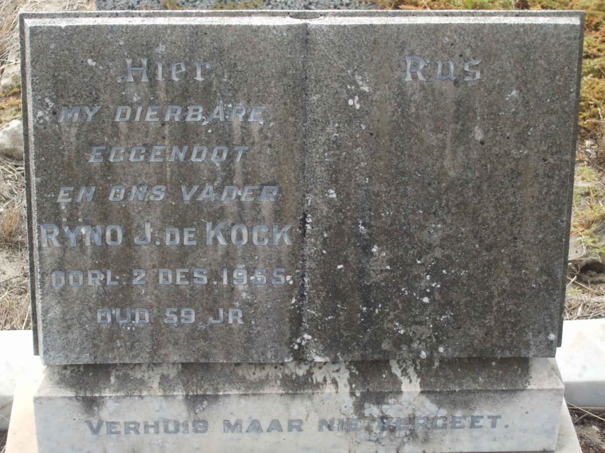 KOCK Ryno J., de -1955