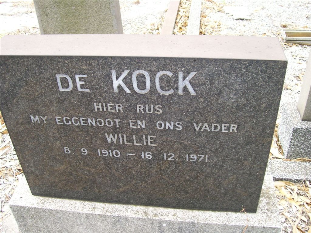 KOCK Willie, de 1910-1971
