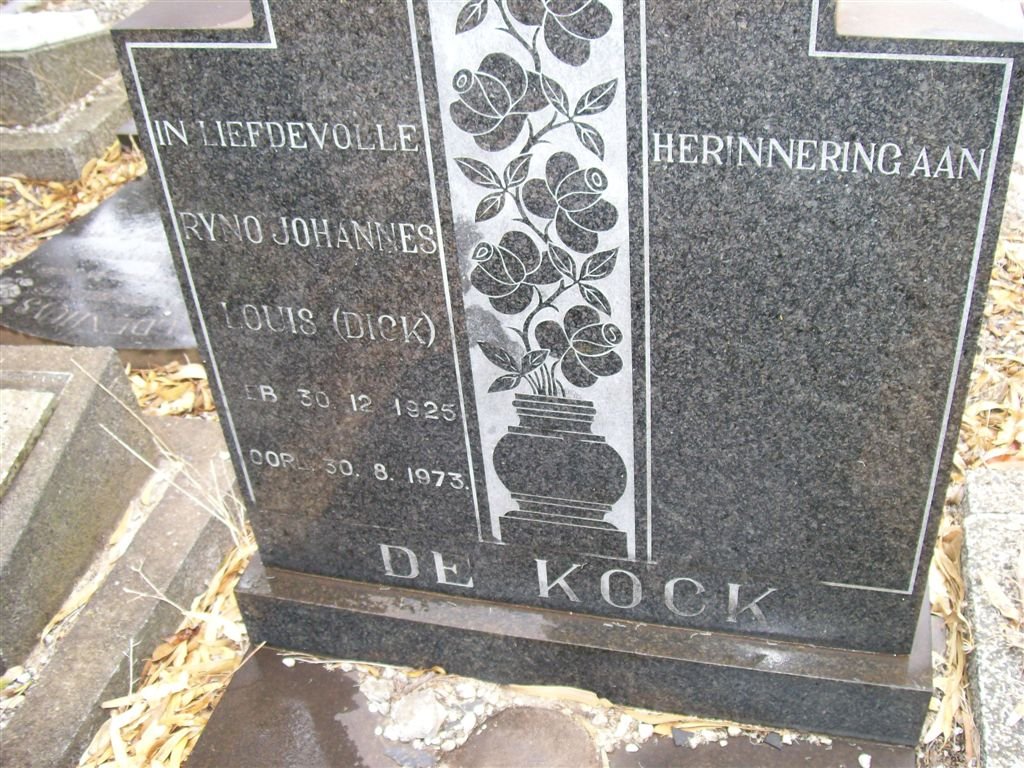 KOCK Ryno Johannes Louis, de 1925-1973