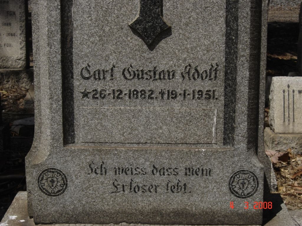 KOHL Carl Gustav Adolf 1882-1952