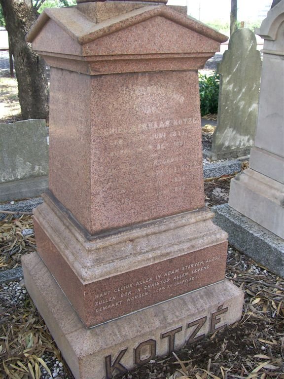 KOTZE ? Herklaas 1833-1891 :: KOTZE ? 1834-1895
