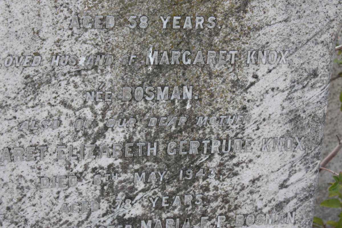 KNOX Margaret Elizabeth Gertruide -1943