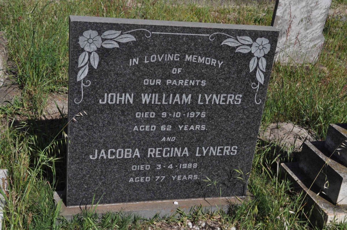 LYNERS John William -1975 &amp; Jacoba Regina -1988