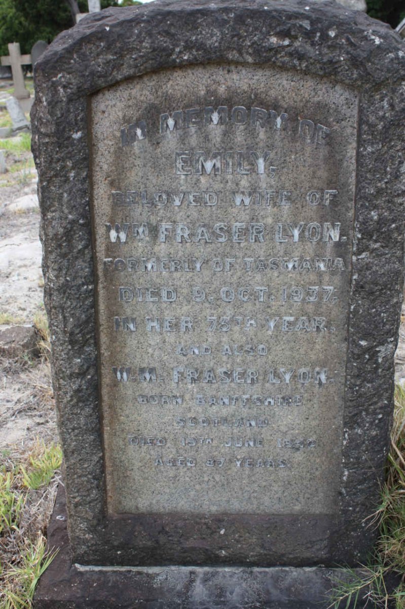 LYON W. Fraser -1942 &amp; Emily -1937