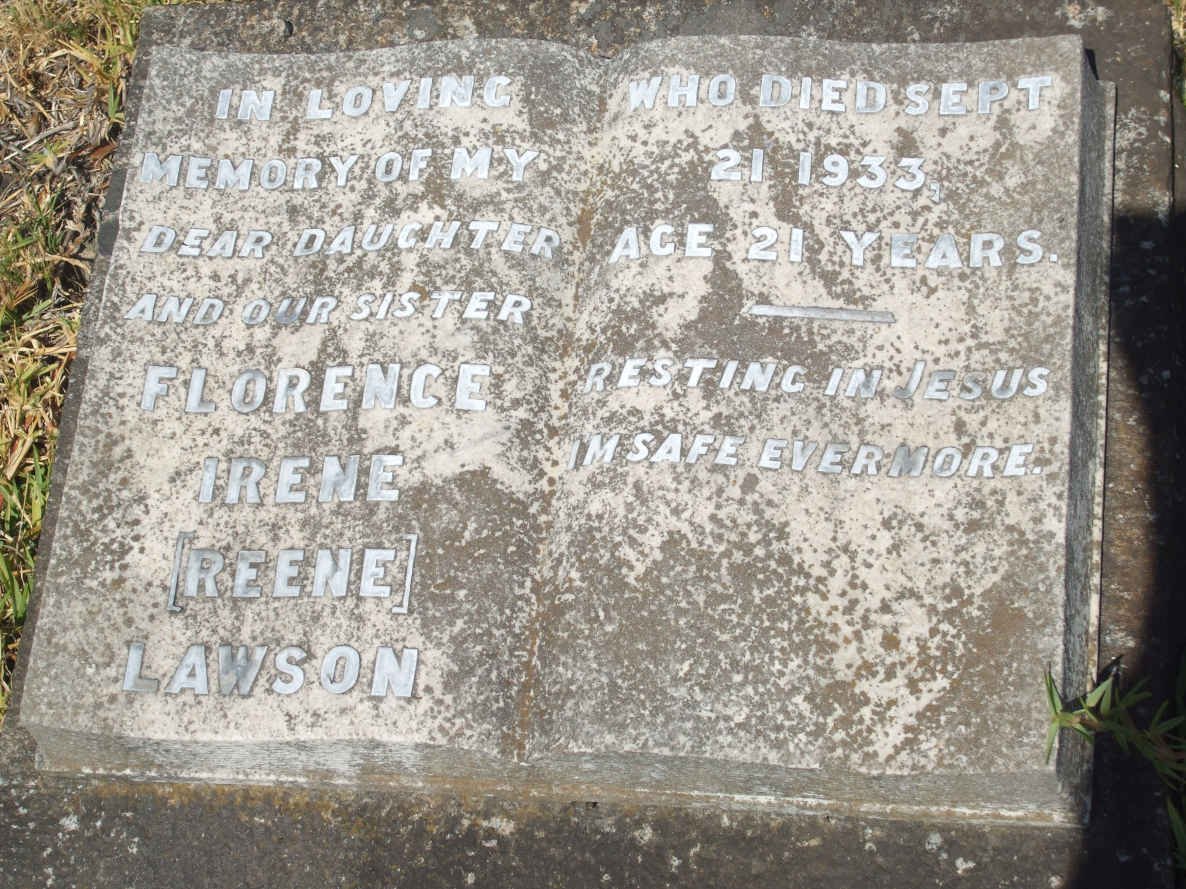 LAWSON Florence Irene -1933