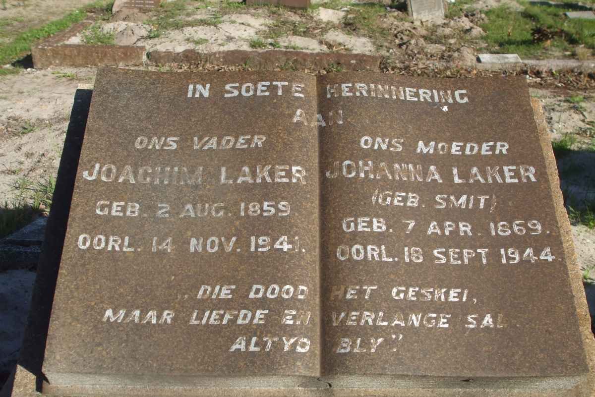 LAKER Joachim 1859-1941 &amp; Johanna SMIT 1869-1944