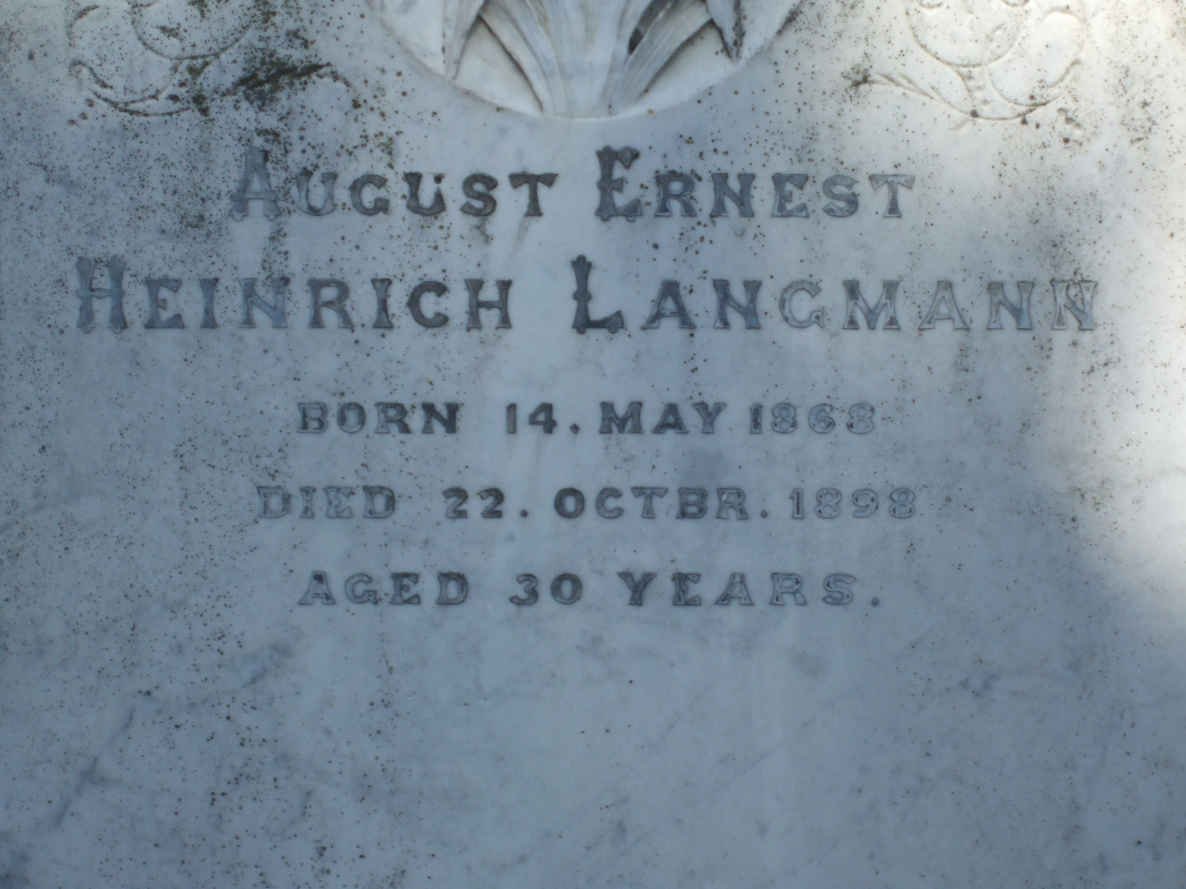 LANGMANN August Ernest Heinrich 1868-1898