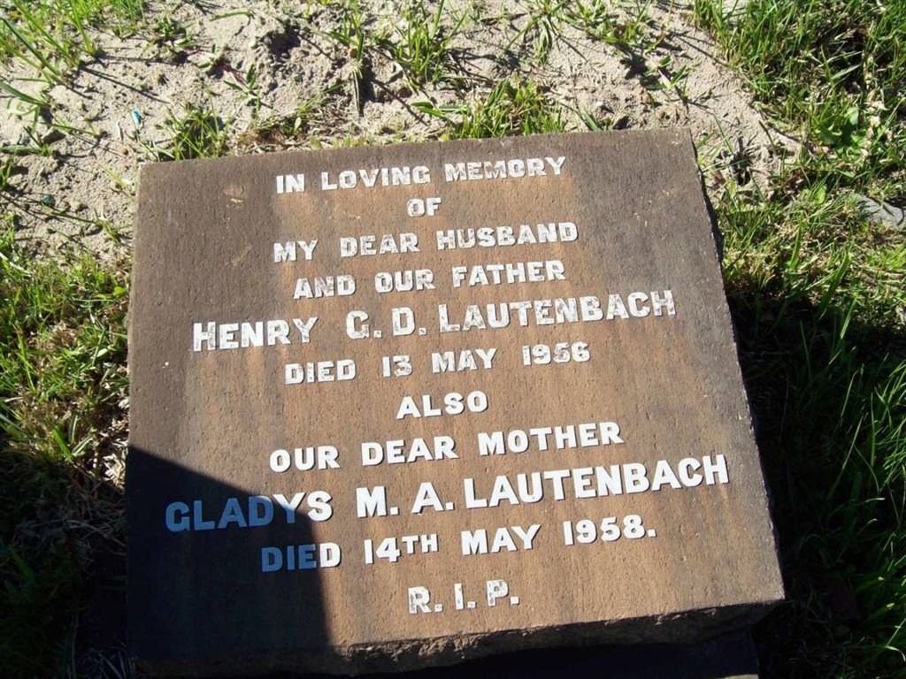 LAUTENBACH Henry G.D. -1956 &amp; Gladys M.A. -1958