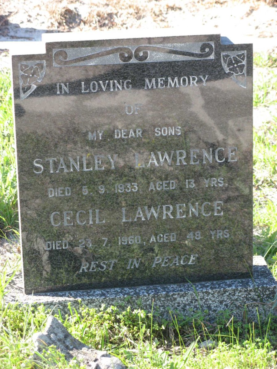 LAWRENCE Stanley -1933 :: LAWRENCE Cecil -1960