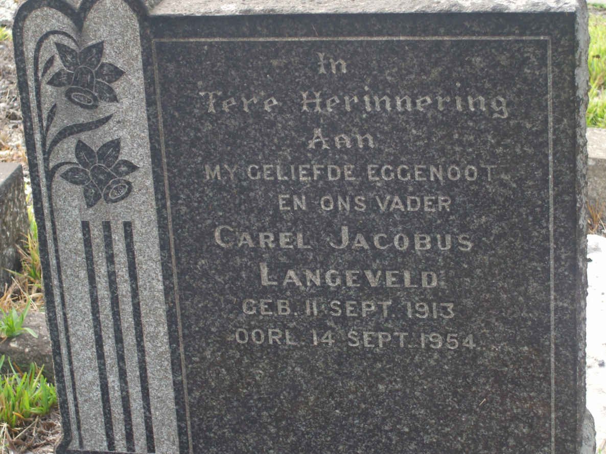 LANGEVELD Carel Jacobus 1913-1954