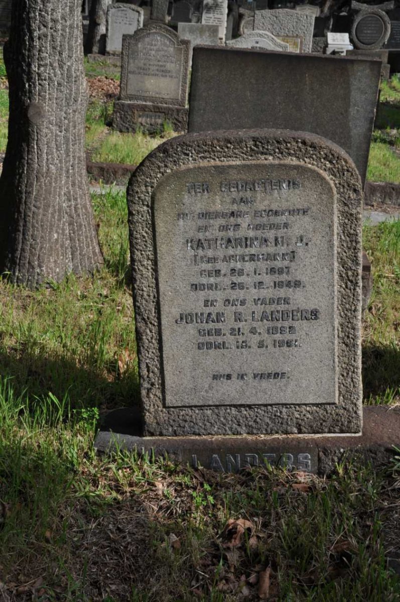 LANDERS Johan R. 1892-1951 &amp; Katharina M.J. ACKERMANN 1897-1949
