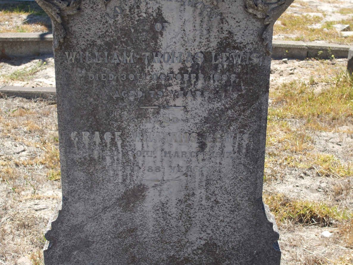 LEWIS William Thomas -1895 &amp; Grace Williams -1917