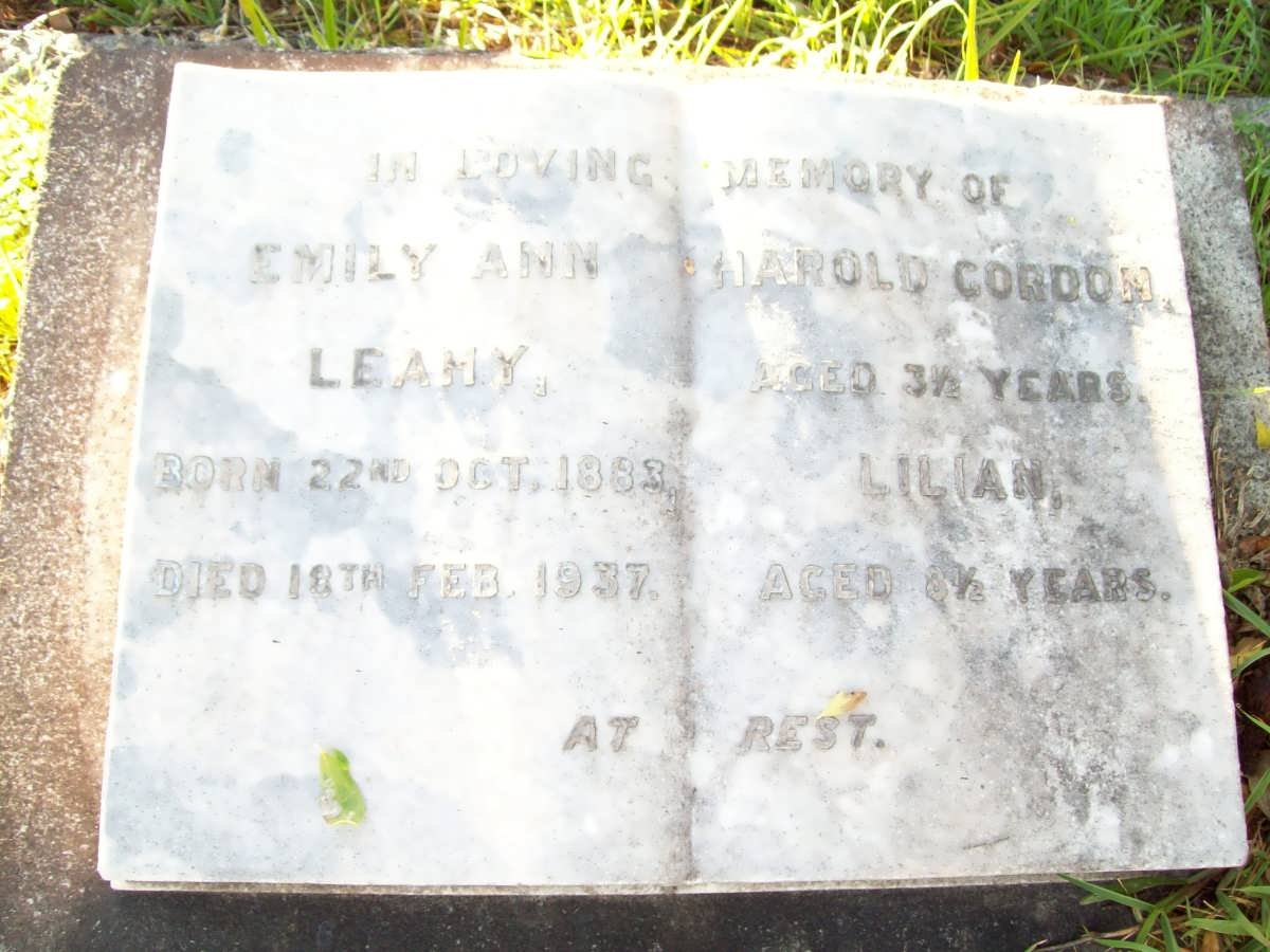 LEAHY Emily Ann 1883-1937 :: LEAHY Harold Gordon :: LEAHY Lilian