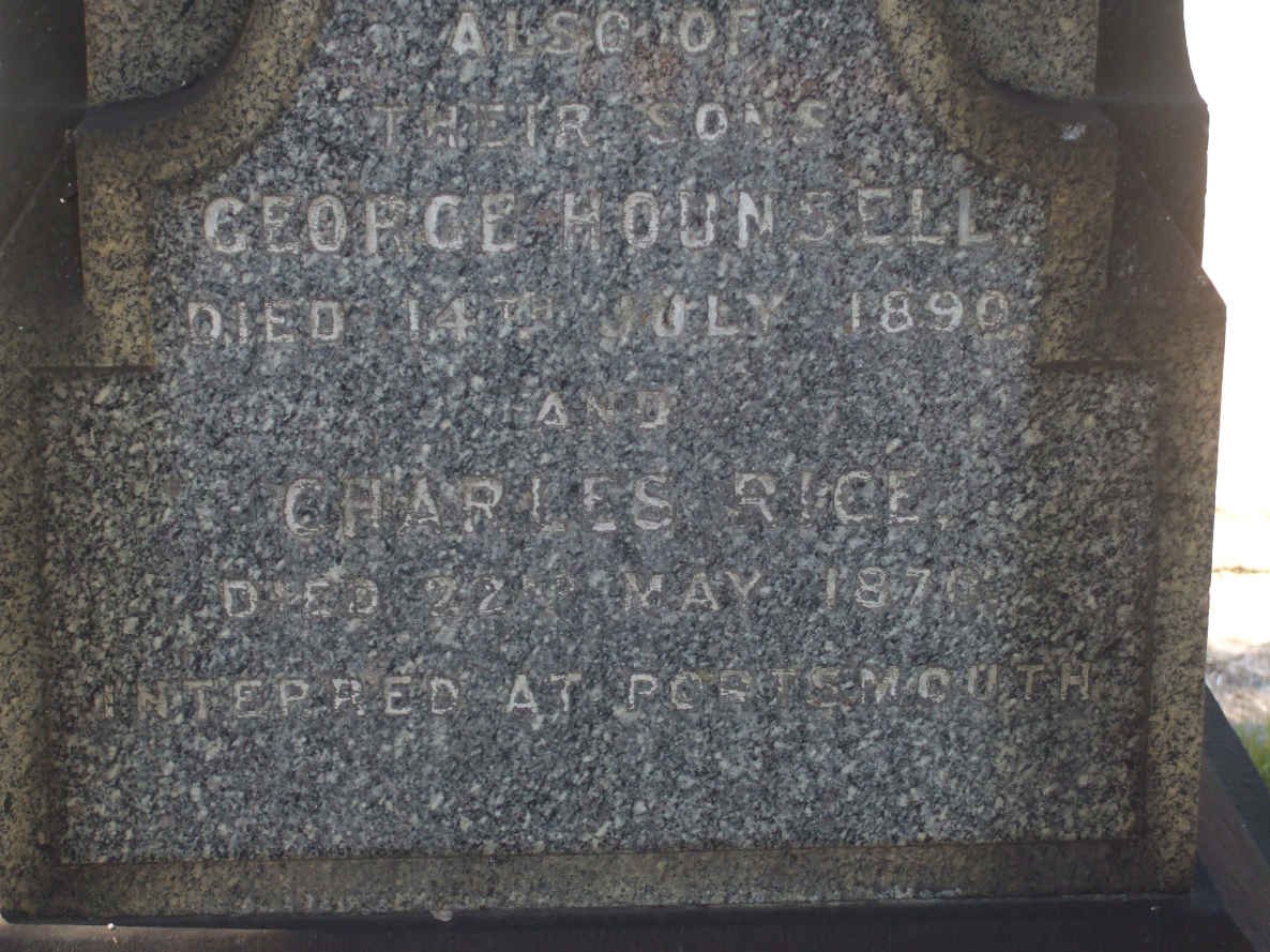 LEA George Hounsell -1890 :: LEA Charles Rice -1870