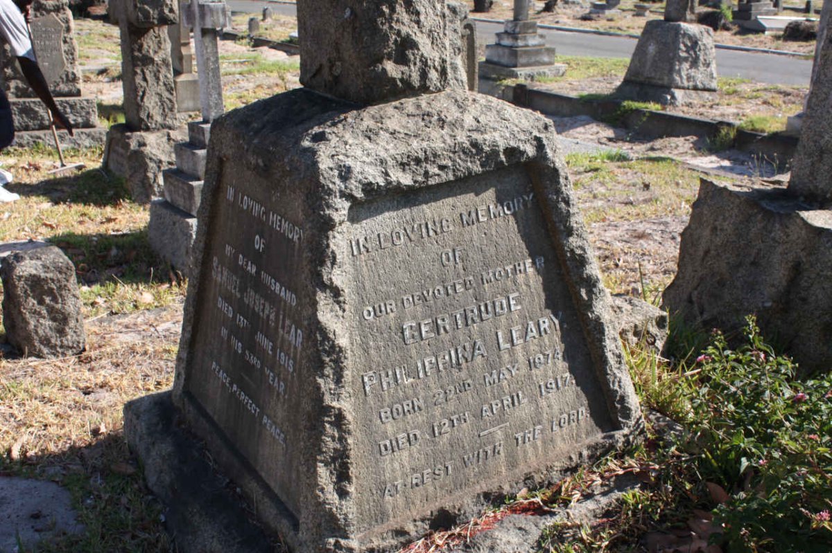 LEARY Samuel Joseph -1915 &amp; Gertrude Philippina 1874-1917