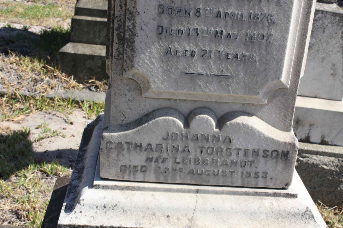 TORSTENSON Johanna Catharina nee LEIBBRANDT -1953