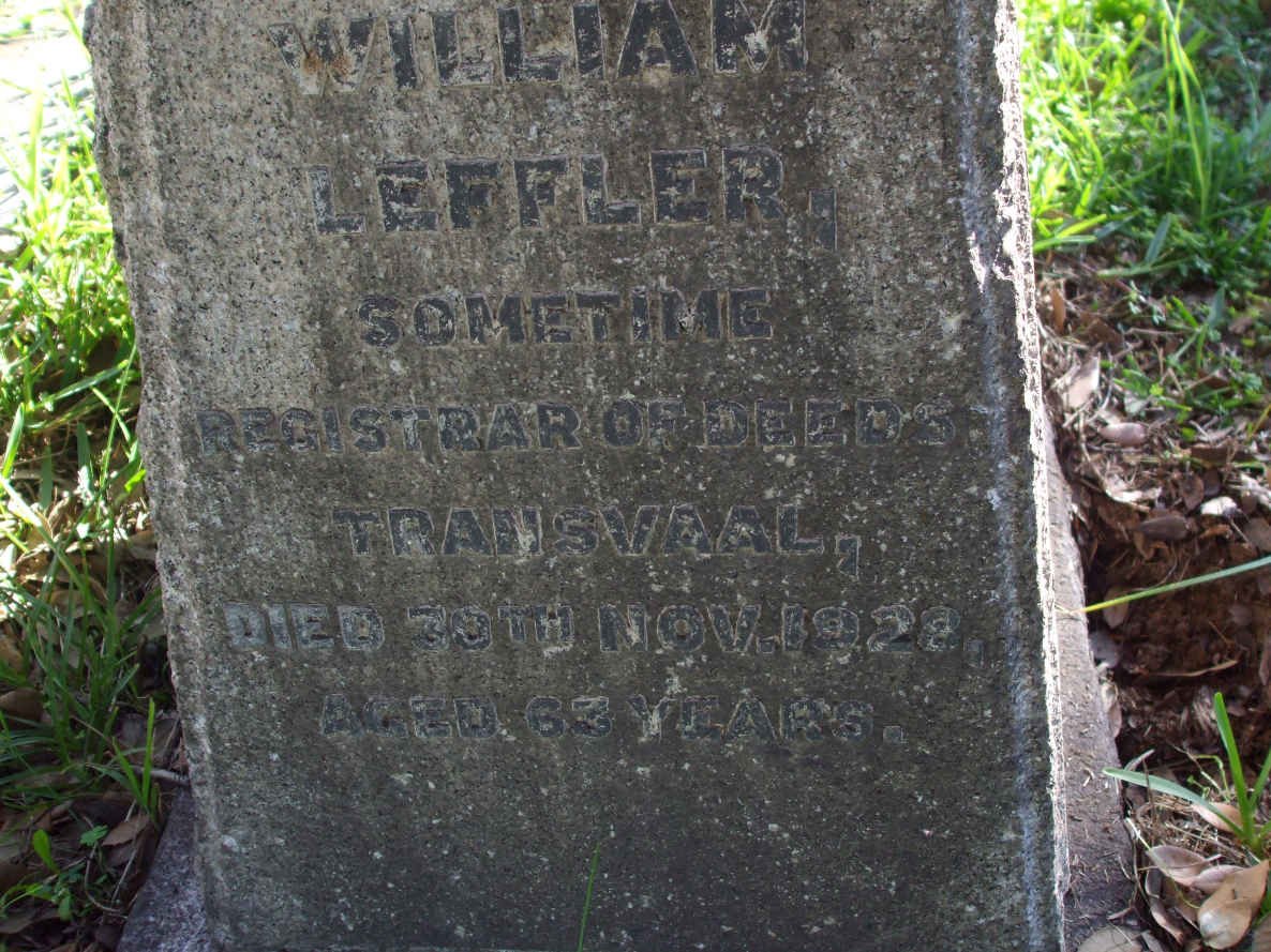 LEFFLER William -1928 